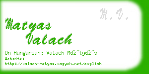 matyas valach business card